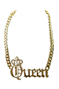 Queen Link Gold Necklase